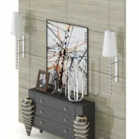 Neoclassical Entrance Side Cabinet 3d model
