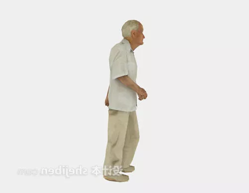 Old Man Standing Character 3d model Old Man Standing Character 3d model