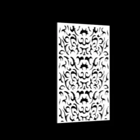 Floral Partition Component Cnc Window 3d model