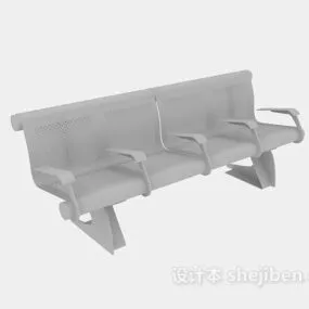 Waiting Area Row Seat 3d model
