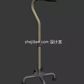 Steel Walking Stick 3d model