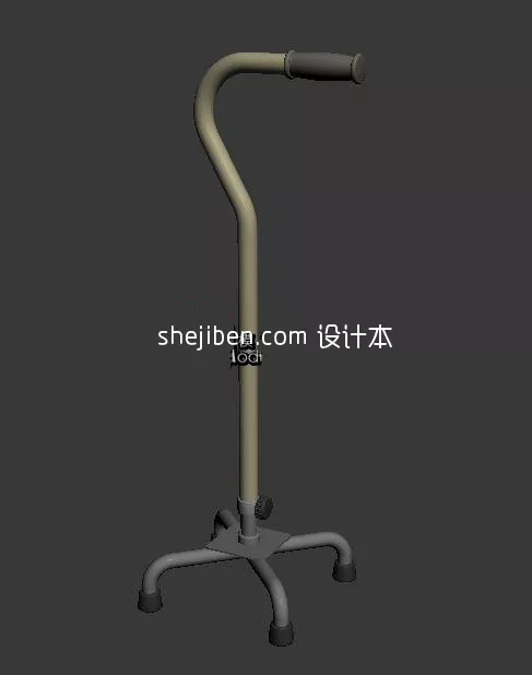 Steel Walking Stick 3d model Steel Walking Stick 3d model