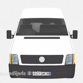 White Painted Van 3d model