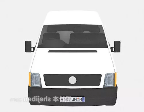 White Painted Van 3d model White Painted Van 3d model