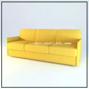 Yellow Sofa Office Living Room Furniture 3d model