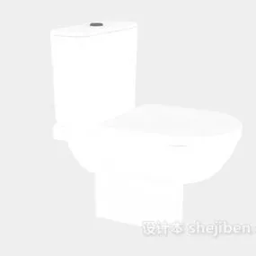 White Toilet Seat 3d model