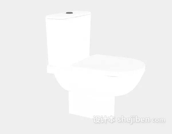 Dual Toilet Bidet White Color 3d model