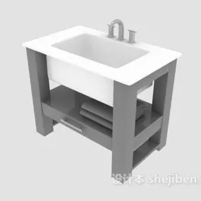 Simple Washbasin V1 3d model