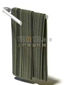 Towel On Hanger 3d model Towel On Hanger 3d model