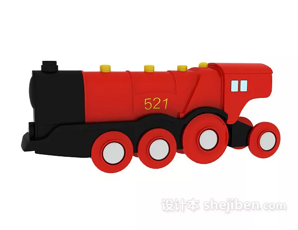 Toy Locomotive 3d model Toy Locomotive 3d model