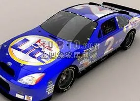 Racing Car Blue Painted 3d model