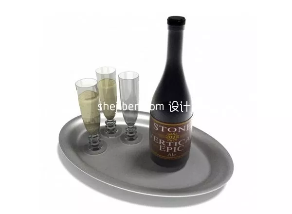 Glass With Ice 3d model