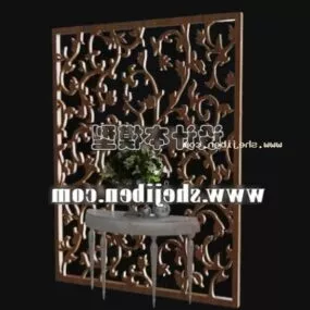 Cnc Partition Carved Wooden 3d model