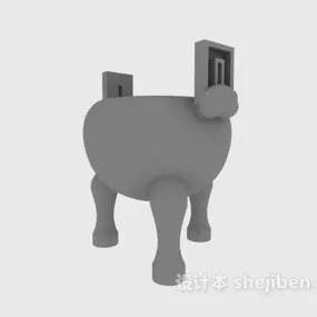 Chinese Bronze Ding Pot 3d model
