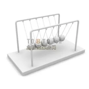 Balancing Balls Newtons Cradle Toy 3d model