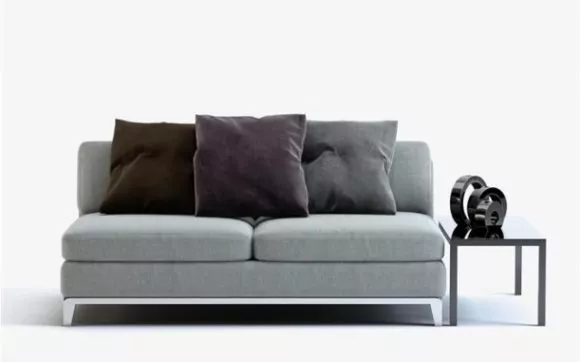 Two Sofa With Cushion 3d model Two Sofa With Cushion 3d model