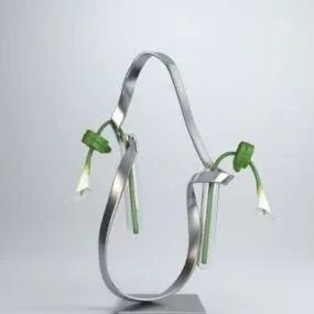 Modern Floral Ornament V1 3d model