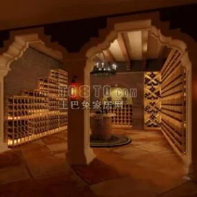 Underground Wine Cabinet 3d model