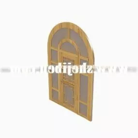 Antique Wood Door 3d model