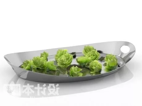 Green Cabbage Vegetable V1 3d model