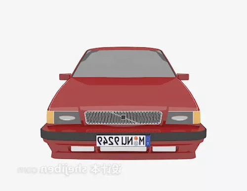 Vintage Vehicle Red Car 3d model Vintage Vehicle Red Car 3d model