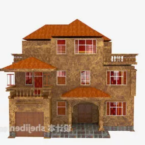 Classic Stone Villa 3d model