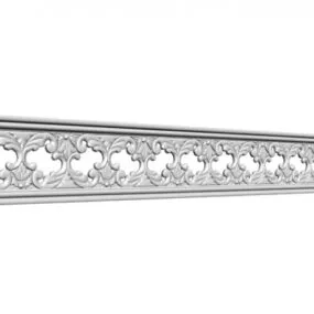 European Carved Floral Molding 3d model