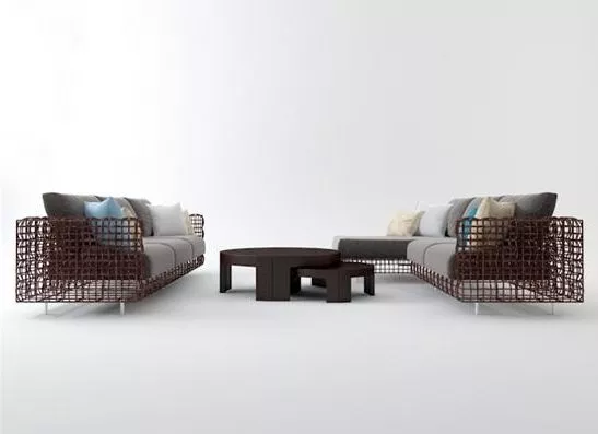 Vine Rattan Sofa Table 3d model Vine Rattan Sofa Table 3d model