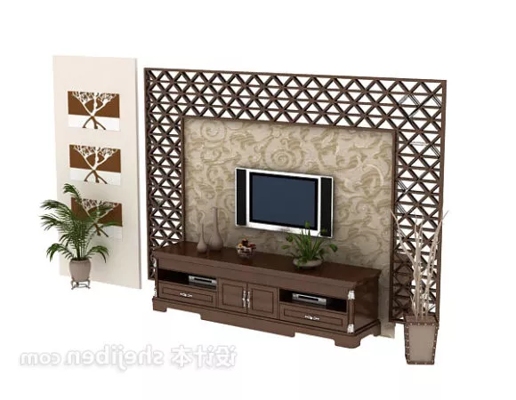Flat Shoe Cabinet 3d model