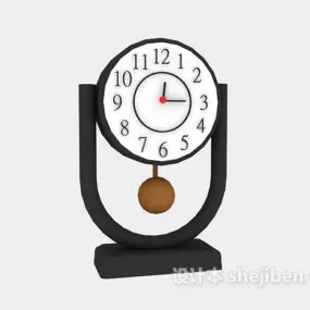 Vintage Table Clock 3d model