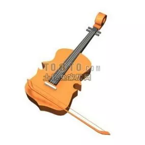 Classic Violin Wooden Instrument 3d model
