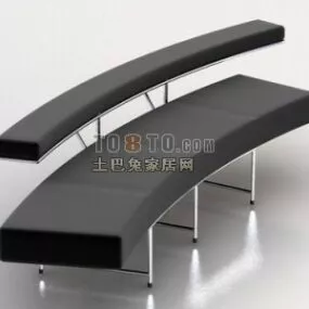Curved Waiting Chair 3d model