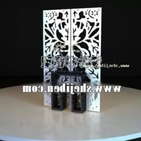 Cnc Wall Screen Partition Divider 3d model