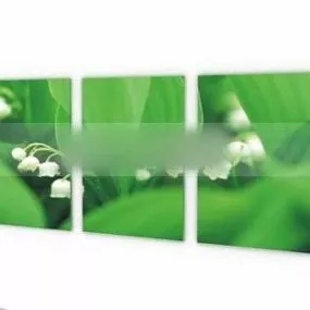 Green Leaf Wall Painting 3d model