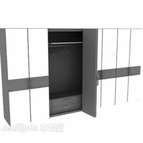White Wardrobe For Bedroom 3d model
