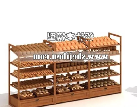 Wood Shelf Fitness Equipment 3d model
