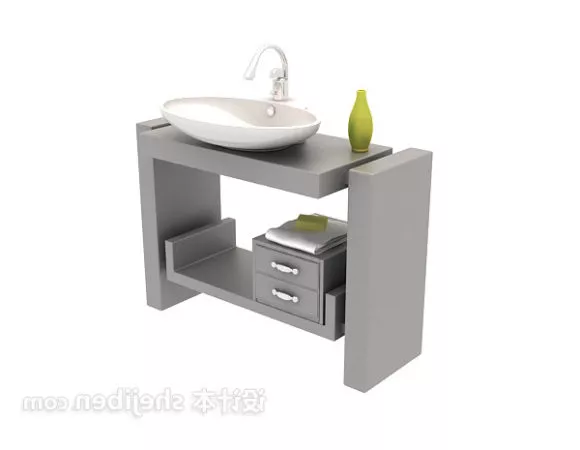Square Table Wooden Material 3d model