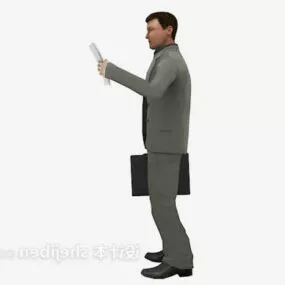 Watch The File Man Character 3d model