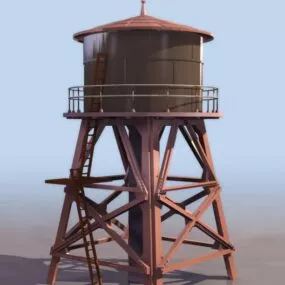 Water Tower Steel Frame 3d model