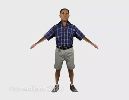 Man In Sleeping Fashion 3d model