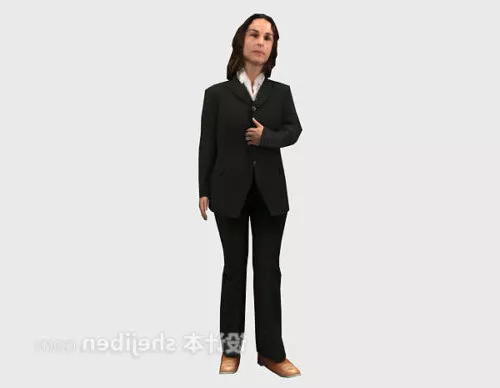Woman In Suite 3d model Woman In Suite 3d model