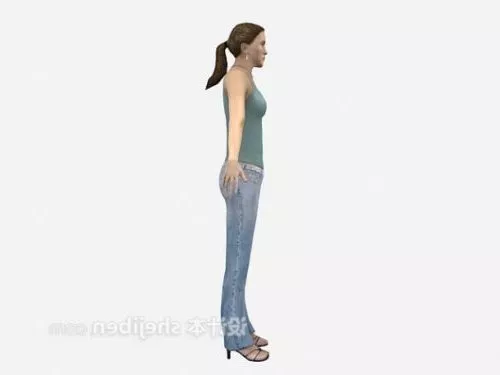 Wear Jeans For Woman 3d model Wear Jeans For Woman 3d model