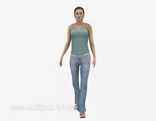 Style Pant For Girl 3d model