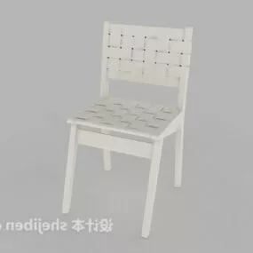 Weaving Chair White Wood 3d model