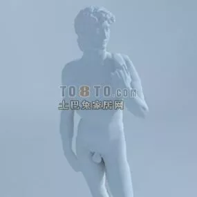 David Greek Statue 3d model