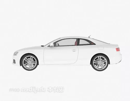 Grey Audi Tt Sport Car 3d model