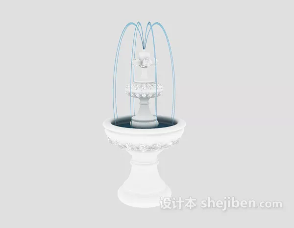 Large Marble Fountain 3d model