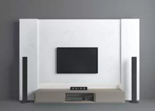 White Background Tv Wall 3d model White Background Tv Wall 3d model