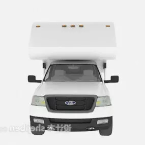 Van Car White Painted 3d model