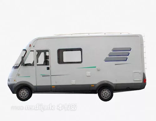 Classic Camper Van Car 3d model